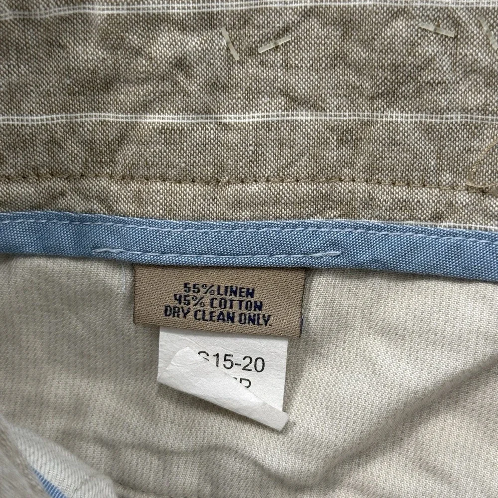 Mens 33 Bills Khakis M2P-DSBL Pants Pleated Derby Stripes Linen Cotton Striped